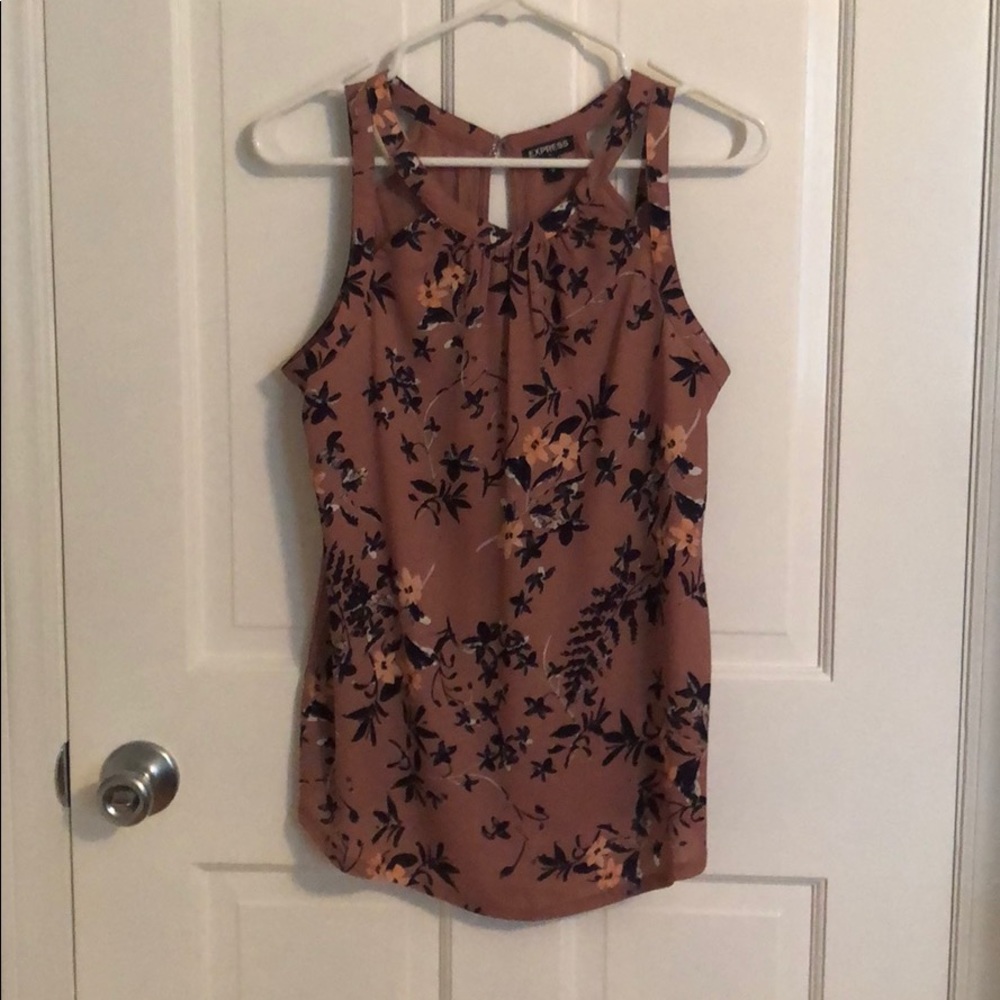 Pink flower blouse